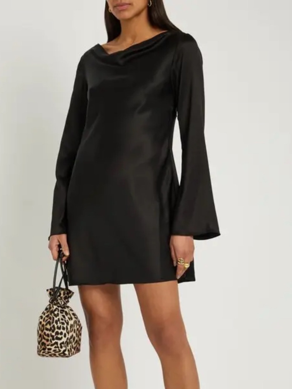Reformation Pike Draped Satin Dress